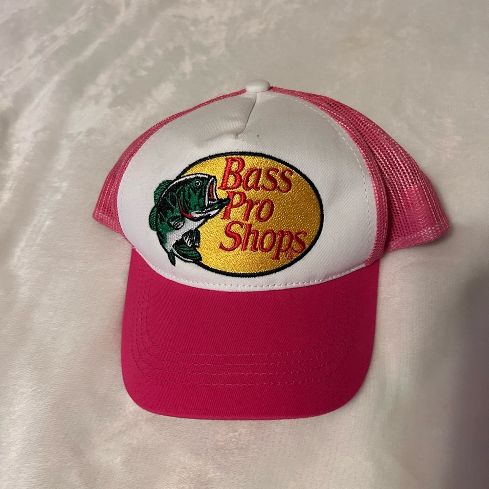 Bass Pro Shops Pink and White Cap
